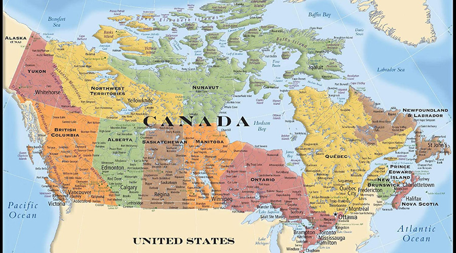 نقشه کانادا 