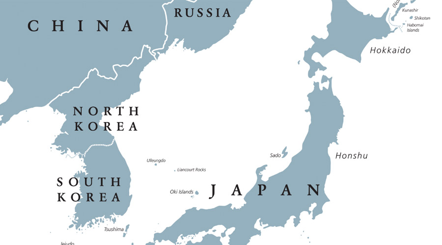 موقعیت جغرافیایی ژاپن 